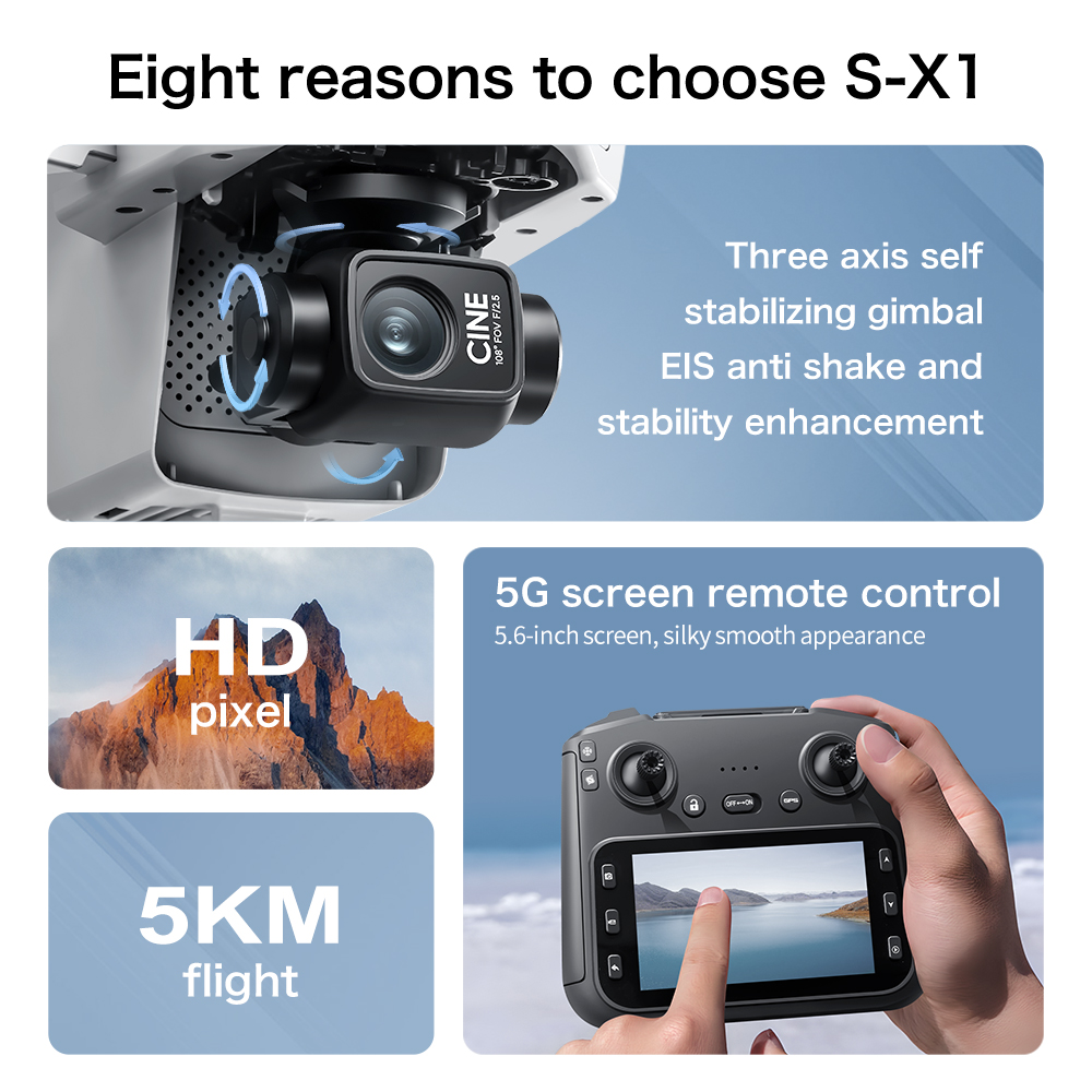 Orijinal S-X1 Drone 8K HD Prof - Drone Thermal Imaging incelemesi ve fiyatı